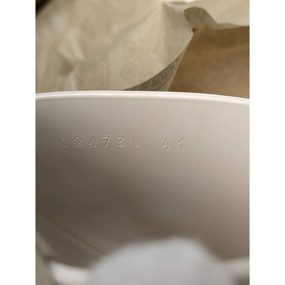 Gucci Logo Embossed Mid-heel Rubber Sandals Mystic White 624730 EU41 - Picture 8 of 11